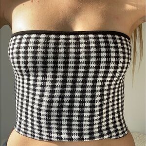 Babaton Essamba Tube Top Black & White Thick Material Size XS (fits like a S)
